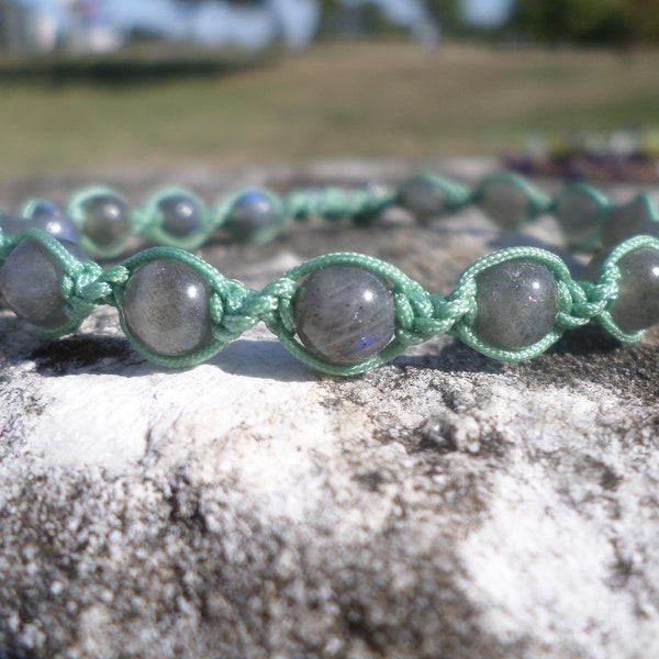 Jewel bracelet in natural stone of labradorite "protection"-stone of caregivers, helps to recognize illusions, strengthens intuition ..