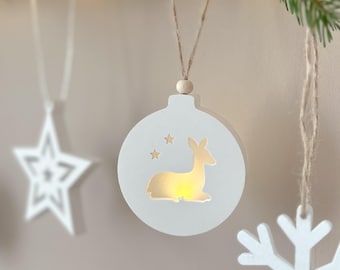 SILIKONFORM - Kugel Hänger Reh beleuchtet - Gussform- Mold - Gießform - DIY - Form gießen - Weihnachten - Lichter - Xmas