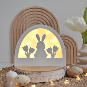 SILIKONFORM -  Schwibbogen Hase & Tulpen - Gussform- Mold -  Gießform - DIY - Form gießen - Frühling - Lichterbogen