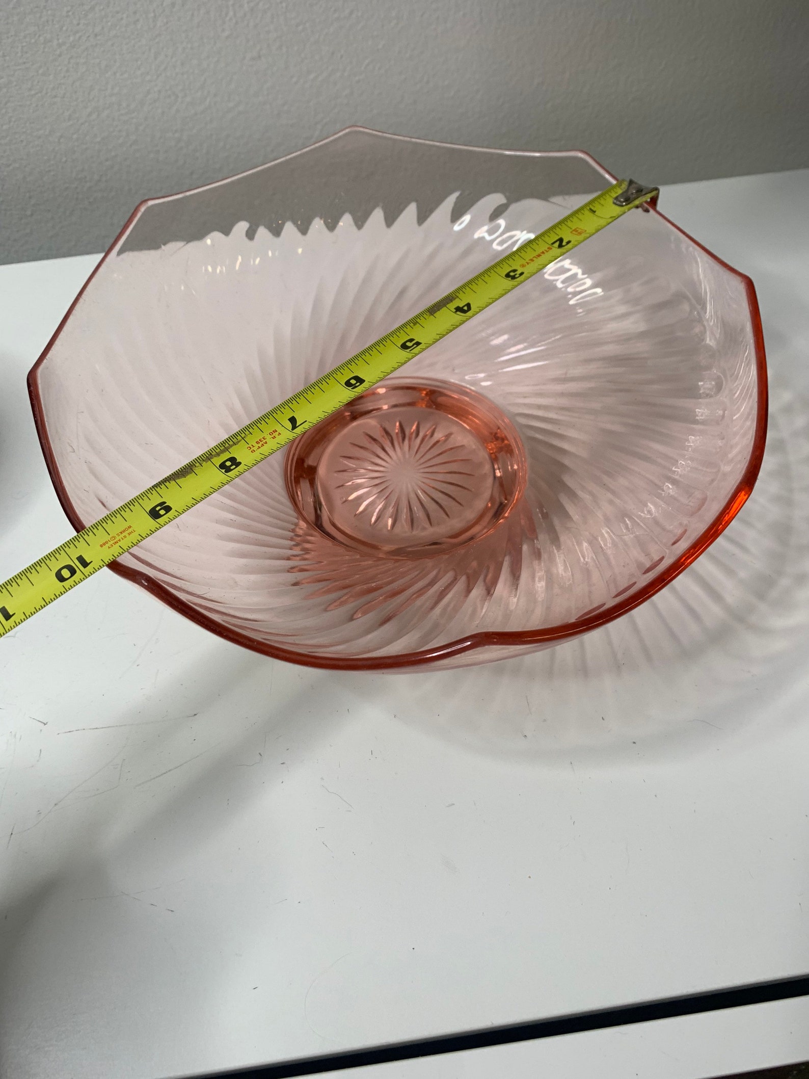 Pink depression glass fruit bowl pink glass Etsy