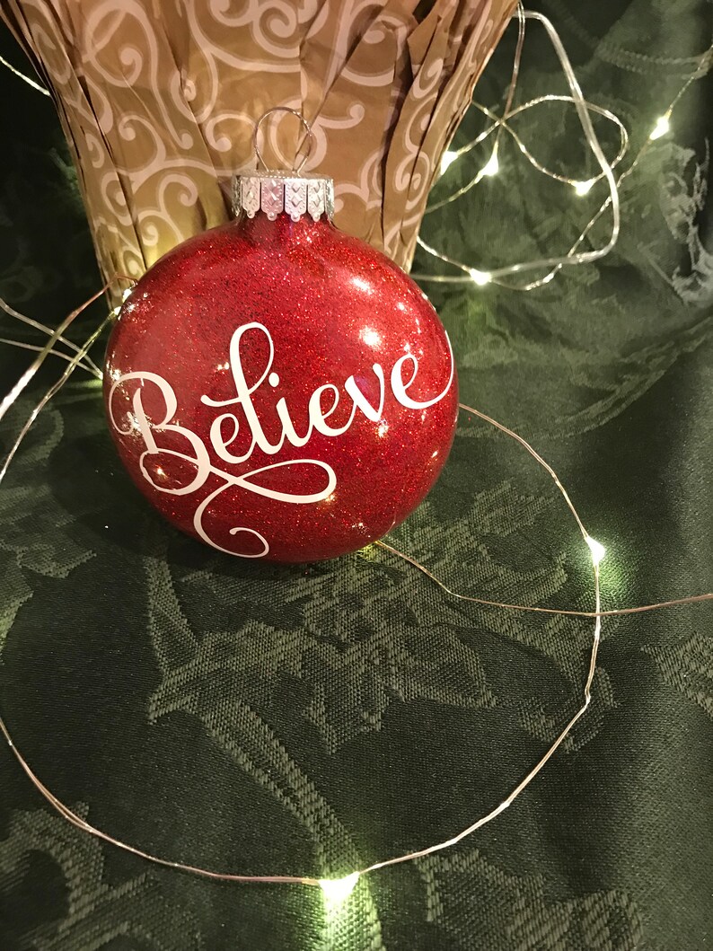 Believe Christmas Ornament Etsy