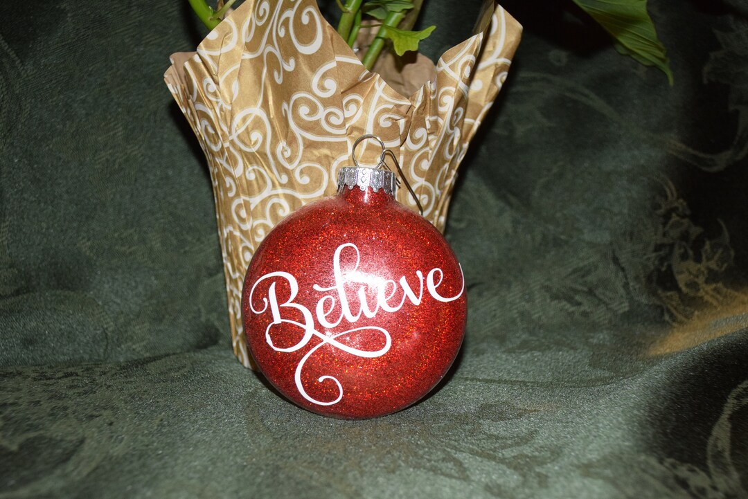 Believe Christmas Ornament Etsy