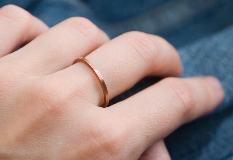 Wrap ring.simple ring.band ring.copper ring delicate ring.stack ring.