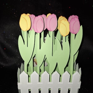 Cartão de felicitações Tulipas 3D Pop Up