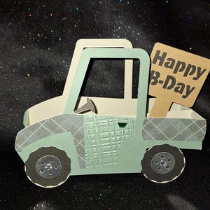 Cartão de felicitações pop-up 3D lado a lado