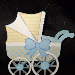 3D Pop Up Grußkarte Kinderwagen