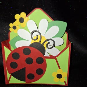 Marienkäfer 3D Pop Up Grußkarte