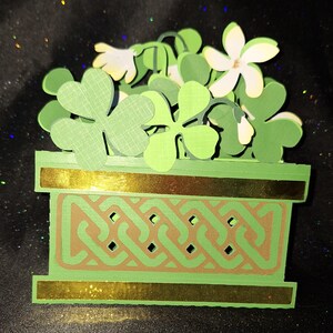 Cartão de felicitações pop-up 3D Shamrock