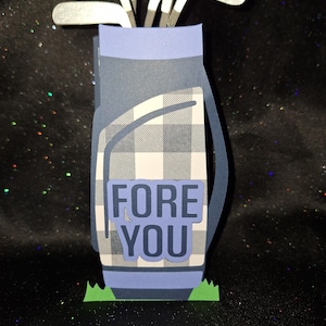 3D pop-up wenskaart golfclubs