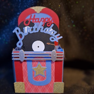 JukeBox Box 3D pop-up wenskaart