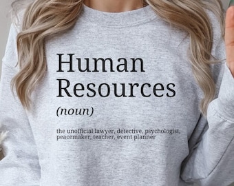 Human Resources Sweatshirt, Human Resources Gift Ideas, Hr Sweatshirt, Human Resources Sweater, Hr Gifts, Hr Squad, Hr Team, Administrative