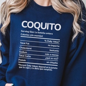 Coquito Facts Sweatshirt, Puerto Rico Souvenir, Boricua Sweatshirt, Puerto Rico Sweatshirt, Puerto Rican Sweater, Puerto Rico Gifts