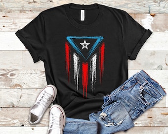 Flag of Puerto Rico Childrens Girls Short Sleeve Ruffles Shirt Tee Jersey for 2-6T