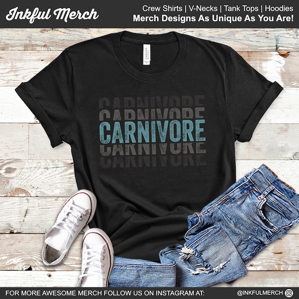 T-shirt carnivore, hauts carnivores, débardeur carnivore, sweat à capuche carnivore, chemise carnivore, t-shirt carnivore, cadeau pour les amateurs de viande