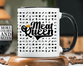 Meat Queen Mug, Meat Lover Gift, Carnivore Gift, Carnivore Diet Cup, Carnivore Lion Mug, Gift for Meat Eater, Gift for Carnivore