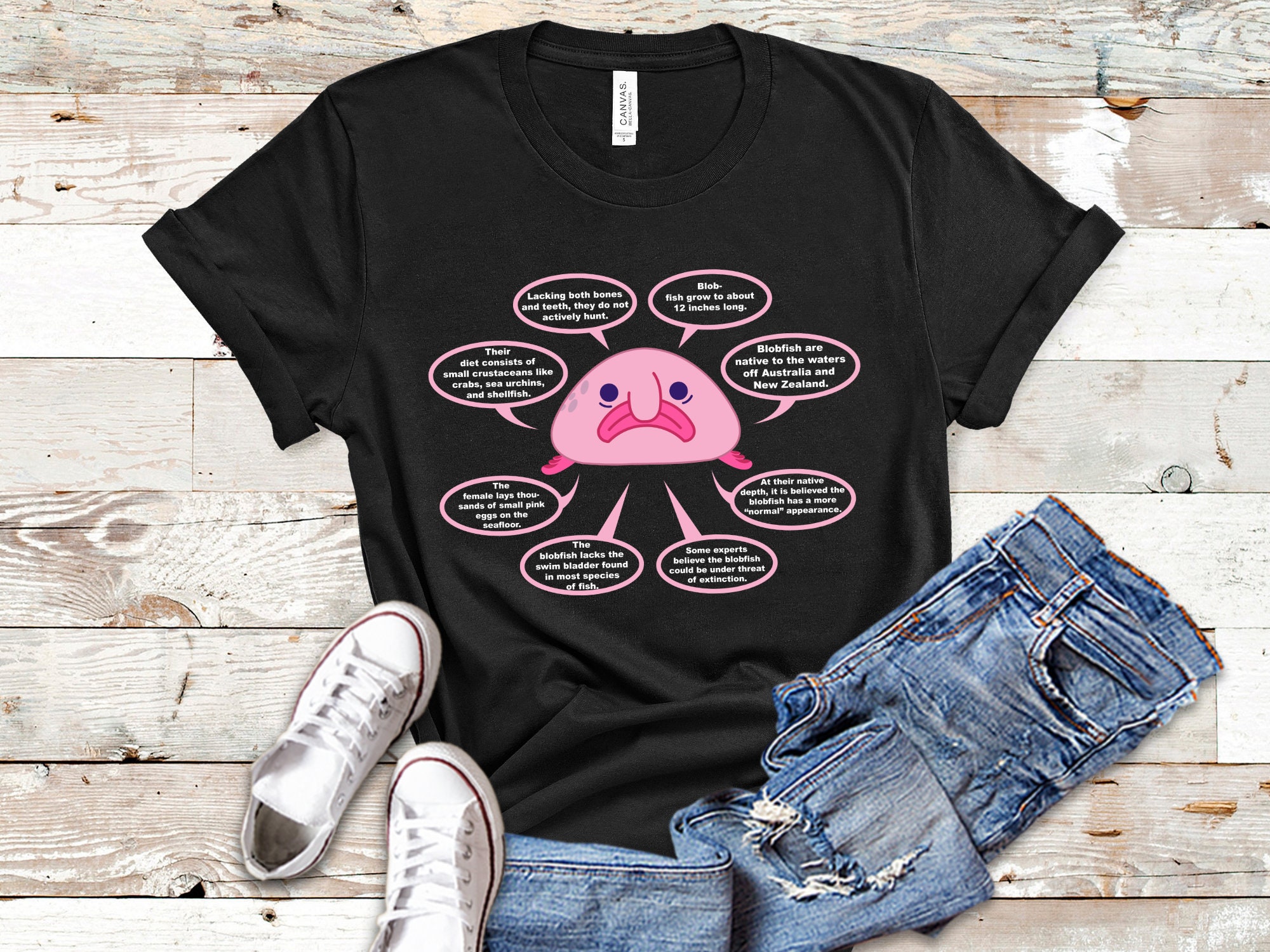 Just A Girl Who Loves Blobfish | Funny Ugly Fish Meme T-Shirt