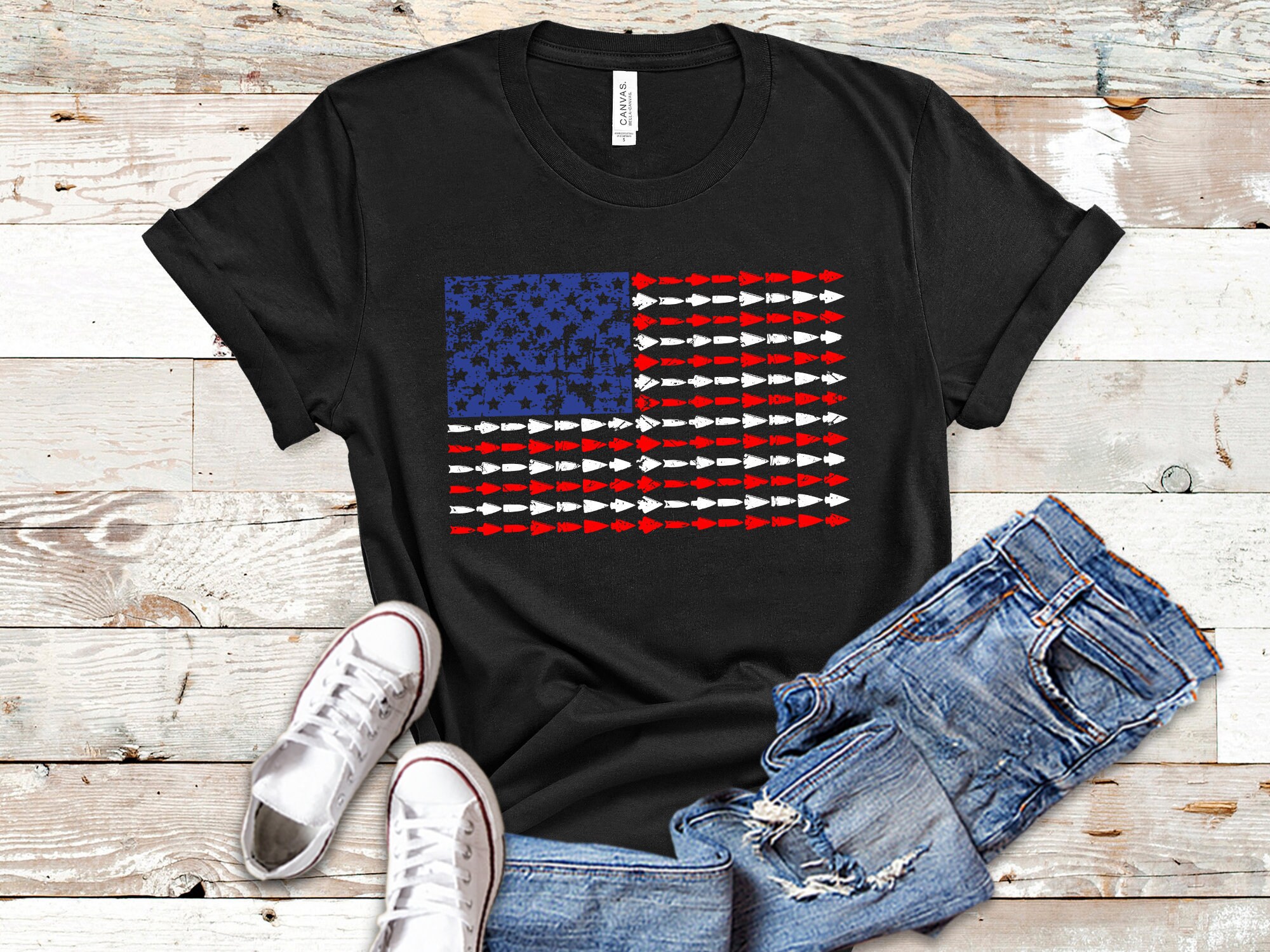 American Flag Arrowhead Arrowhead Shirt Tank Top Hoodie - Etsy