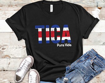 COSTA RICA PURA VIDA Tシャツ USAヴィンテージ夏SALE Vintage Costa Rica Flag Pura Vida Beach Summer Vacation T