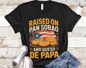 Puerto Rican Food T-Shirt: Boricua Culture, Pan Sobao & Queso