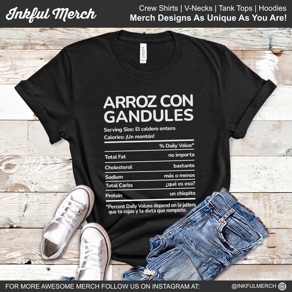 Puerto Rico Tshirt - Nutrition Facts Puerto Rican Shirt Puerto Rico Tshirt - Nutrition Facts Puerto Rican Shirt