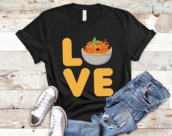 Pasta Lover Tshirt, Spaghetti Lover Shirt, Gift for Pasta lover, Spaghetti Tee, I Love Pasta T-Shirt
