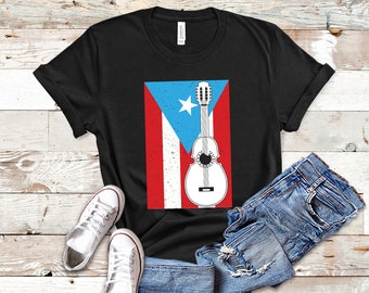 Puerto Rico Shirt, Boricua Shirt, Puerto Rico TShirt, Puerto Rican Shirt, Puerto Rico Gifts, Cuatro Puertorriqueño