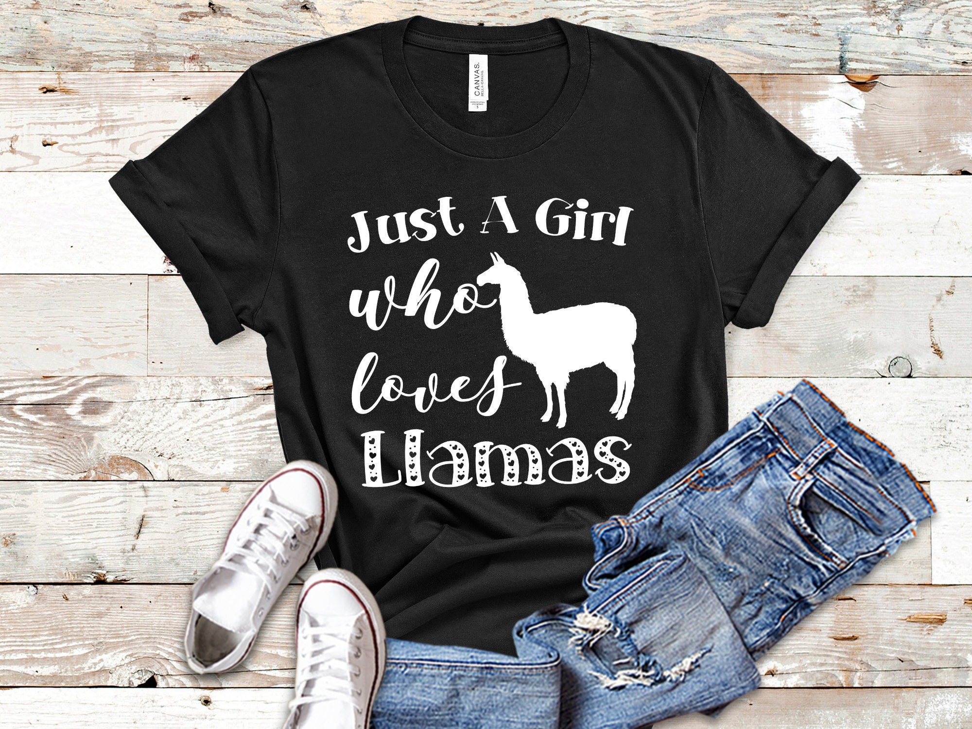 girls llama shirt