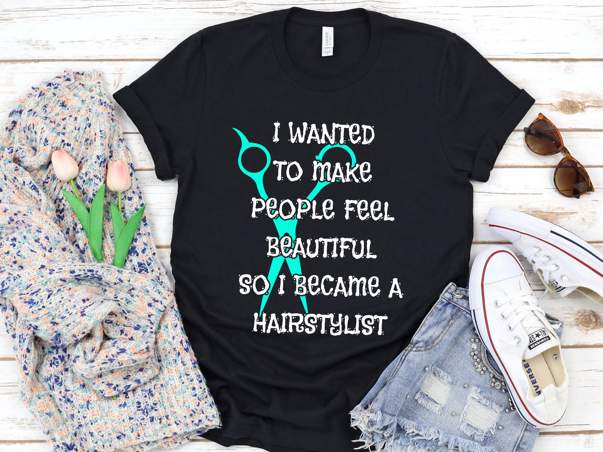 Hairstylist Shirt Cute Hairdresser Gift Etsy