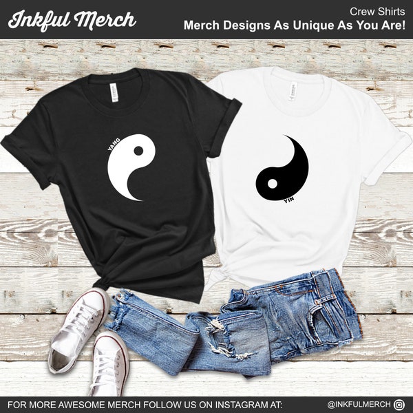 Yin Yang Couple, Yin Yang Shirt, Couples Matching Shirts, Yin Yang T Shirt, Yin Yang Tee