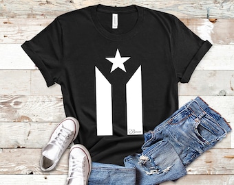 Puerto Rico Flag Shirt, Boricua Shirt, Puerto Rican Shirt, Puerto Rico Black Flag