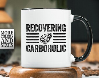 Carnivore Gift, Carnivore Mug, Meat Lovers Gift, Carnivore Diet, Recovering Carboholic, Zero Carb, Gift for Meat Eater, Gift for Carnivore