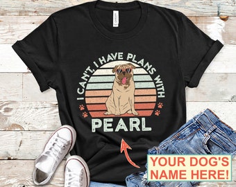 Pug Shirts, Personalized Pug Lover Gift, Cute Pug Shirt, Gift For Pug Owner, Pug Tshirt