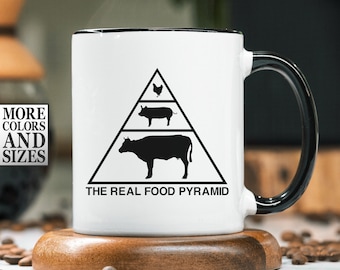 Carnivore Diet, Meat Lover Gift, Carnivore Mug, Carnivore Gift, Zero Carb, Gift for Meat Eater, Gift for Carnivore, The Real Food Pyramid
