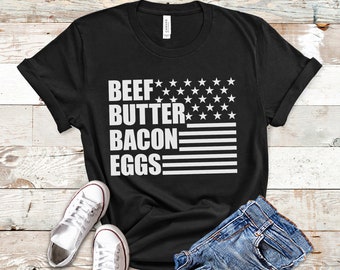 BBBE Carnivore Shirt | Carnivore T Shirt | Meat Lover Gift | Carnivore Diet | Meat Lover Gift | Beef Butter Bacon Eggs Tee | Carnivore Gift