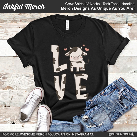Cow Lover Shirt, Cow Gifts For Her, Cute Cow Shirt, Farmer Shirt, Gift For Farmer