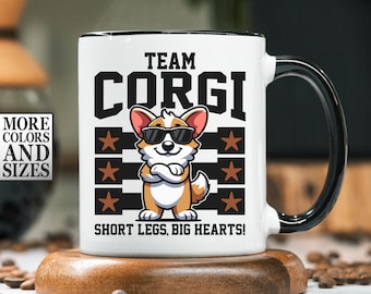 Team Corgi Mug | Corgi Gifts | Cute Dog Lovers Gift Coffee Mug | Gift For Dog Mom | Funny Dog Cup | Dog Owner Teacup | Pet Owners Gifts