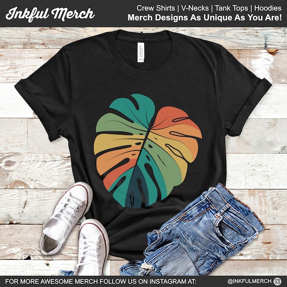 Monstera Shirt, Vintage Monstera Leaf Shirt, Monstera Gifts, Monstera Tshirt, Plant Lover Shirt