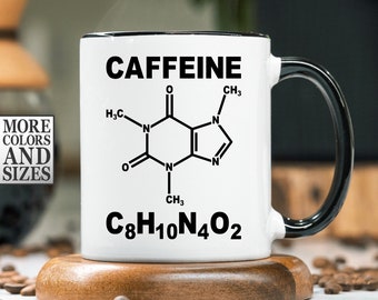 Caffeine Molecular Structure Coffee Lover Mug | C8H10N4O2 Coffee Cup | Caffeinated Chemistry Mug