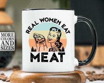 Carnivore Mug, Meat Lover Gift, Carnivore Diet, Carnivore Lion Mug, Zero Carb, Gift for Meat Eater, Gift for Carnivor, Real Women Eat Meat