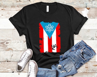 Puerto Rico Flag Shirt, Sol Coqui Taino Boricua Shirt, Puerto Rico TShirt, Puerto Rican Shirt, Puerto Rico Gifts