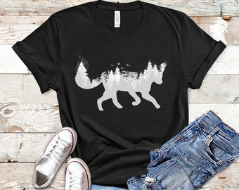 Forest Fox Shirt Women Men Kids Nature Gift