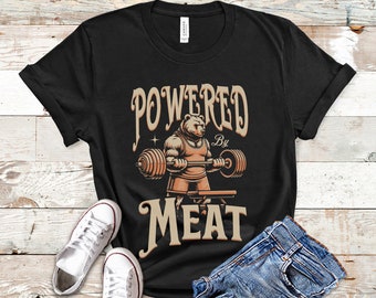 Powered By Meat TShirt | Carnivore Shirt | Meat Lover Gift | Carnivore Diet | Meat Shirt
