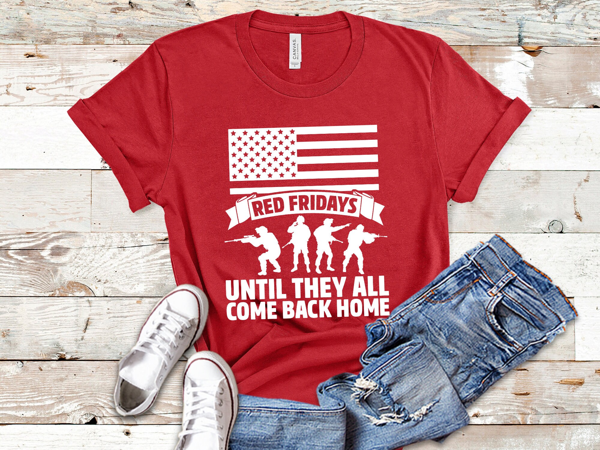 Until They All Come Back Home Red Friday Shirt Red Friday | Etsy