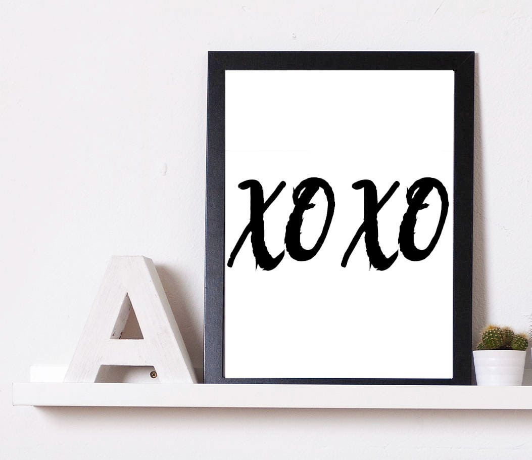 XO Print Digital Download Wall Art Home Decor Gift for Etsy Hong Kong