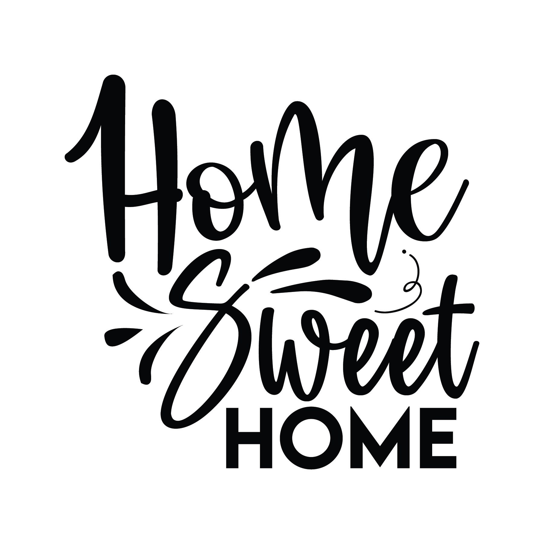 Home Sweet Home With White Outline SVG Digital Instant - Etsy Canada