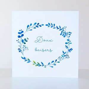 Karte "Sweet Kisses", Grusskarte, Grußkarte, Blumen, ziemlich Karte