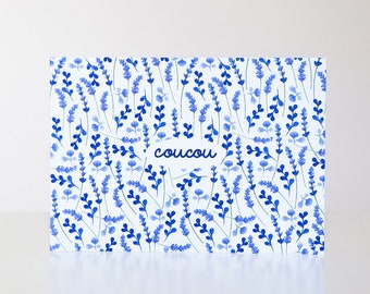 Carte "coucou", carte de vœux, greeting card