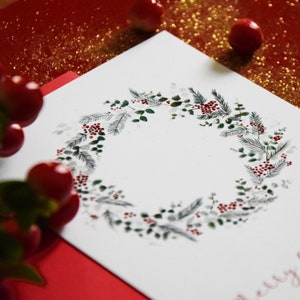 Carte de voeux enveloppe, Greeting Card, noël, carte noël, carte fêtes, papeterie noël, papeterie fêtes, christmas card image 1