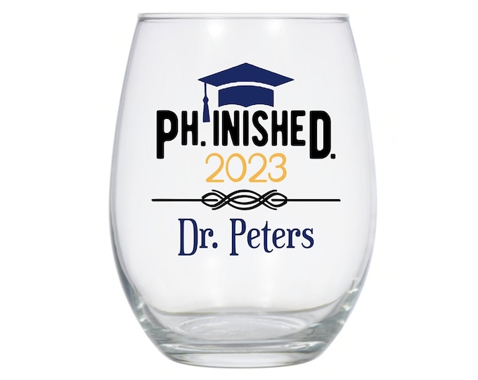 Personalized Graduation Gift, Graduation Gifts, Phd Gift, Ph.inished ...