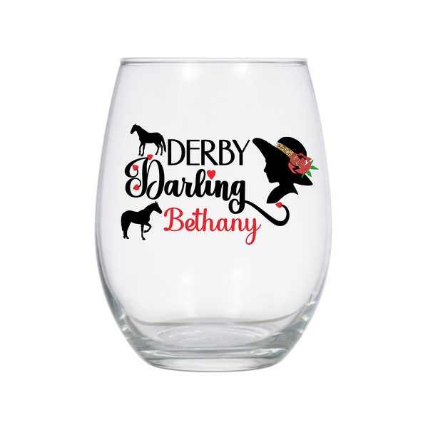 Kentucky Derby Glass Etsy